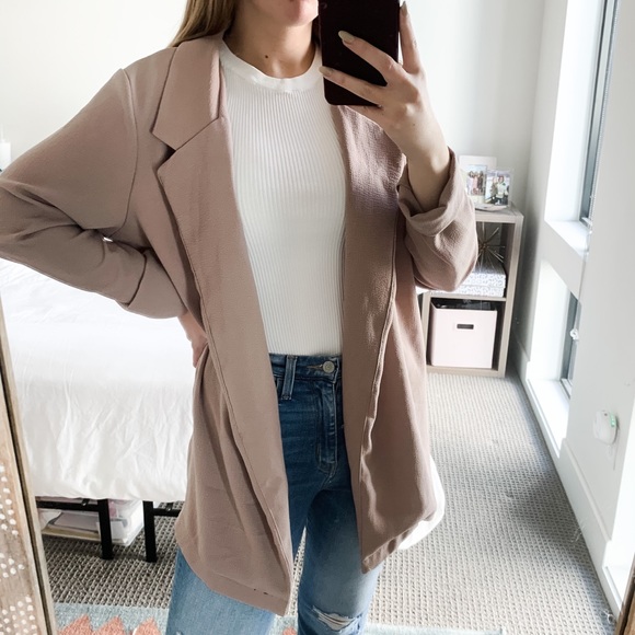 Lush Jackets & Blazers - Lush Slouchy Taupe Blazer
